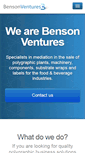 Mobile Screenshot of bensonventures.com